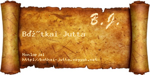 Bátkai Jutta névjegykártya